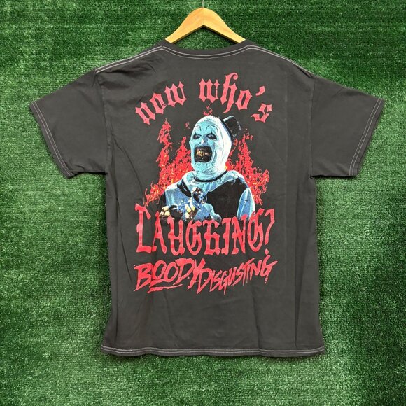 Terrifier X Bloody Disgusting Glow In The Dark Horror Tshirt size medium - Picture 3 of 4